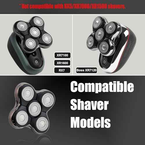 Shaver Replacment Heads Compatible with Remington Balder Boss XR7120/XR7100/XR1600/RX7 Shavers (3 Pack)