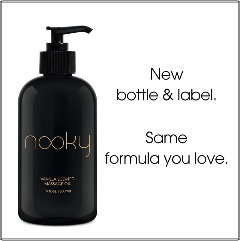 Nooky Vanilla Massage Oil with Fractionated Coconut Oil.16 Ounce