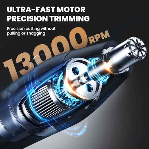 Ear and Nose Hair Trimmer for Men, 2025 Professional Painless USB Rechargeable Eyebrow & Facial Electric Hair Trimmer for Men Women, Powerful Motor, Dual Edge Blades, IPX7 Waterproof Easy Clean