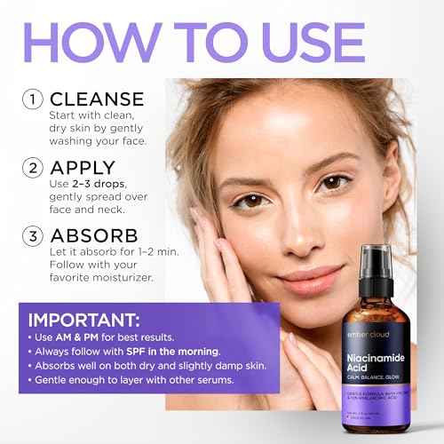 Niacinamide Serum for Face 10% with Zinc 1% Vitamin B3 Anti-Aging, Advanced Skin Care for Even Tone, Texture and Hydrating Cruelty Free 2 Oz