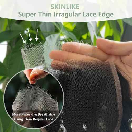 4x4 Closure Human Hair HD Lace Loose Deep Wave 20 Inch - 0.10mm Ultra-thin Invisible Burmese Curly 4x4 Closure, 100% Pre Plucked Brazilian Raw Virgin Hair Skinlike HD Lace Closure Wet and Wavy
