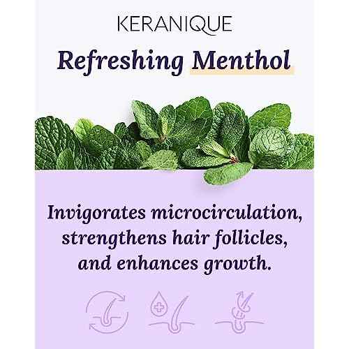 Keranique Volumizing Conditioner - Moisturizing Hair Conditioner for Fine, Thinning Hair and Fuller Hair Growth - Keratin Enriched, Sulfate-Free, Color-Safe, Anti-Aging Volume Conditioner for Women