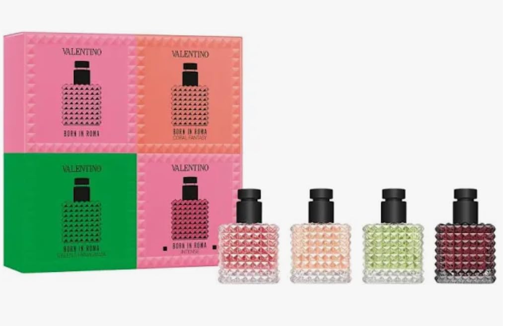 Valentino Mini Donna Born in Roma Fragrance Discovery Set (4 x 0.2 Ounce / 6 mL)