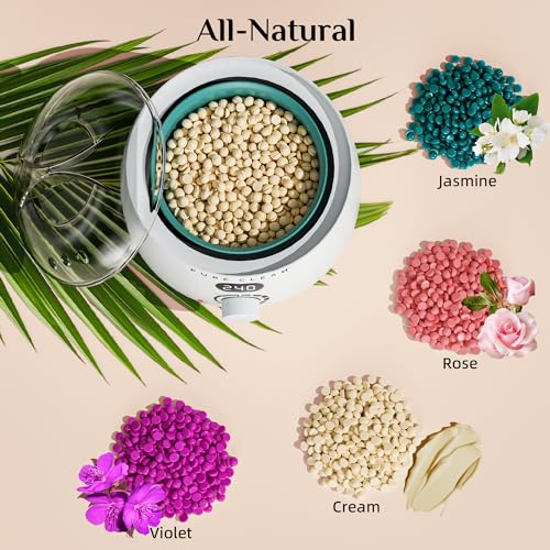 PURECLEAN Waxing Kit for Women Men, Digital Hard Wax Kit for Hair Removal with 44 Wax Items for Home Waxing, Wax Warmer Kit for Full Body Face Eyebrow Bikini Brazilian Waxing