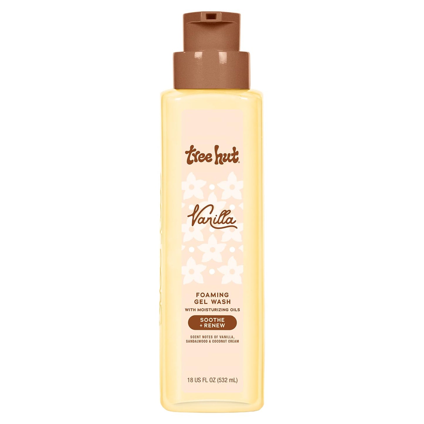 Tree Hut Vanilla Body Wash, Hydrating & Moisturizing Shower Gel with Shea Butter & Essential Oils, Soft Smooth Glowing Skin, Gentle Cleanser For All Skin Types, Self Care Gifts for Women, 18 Fl Oz