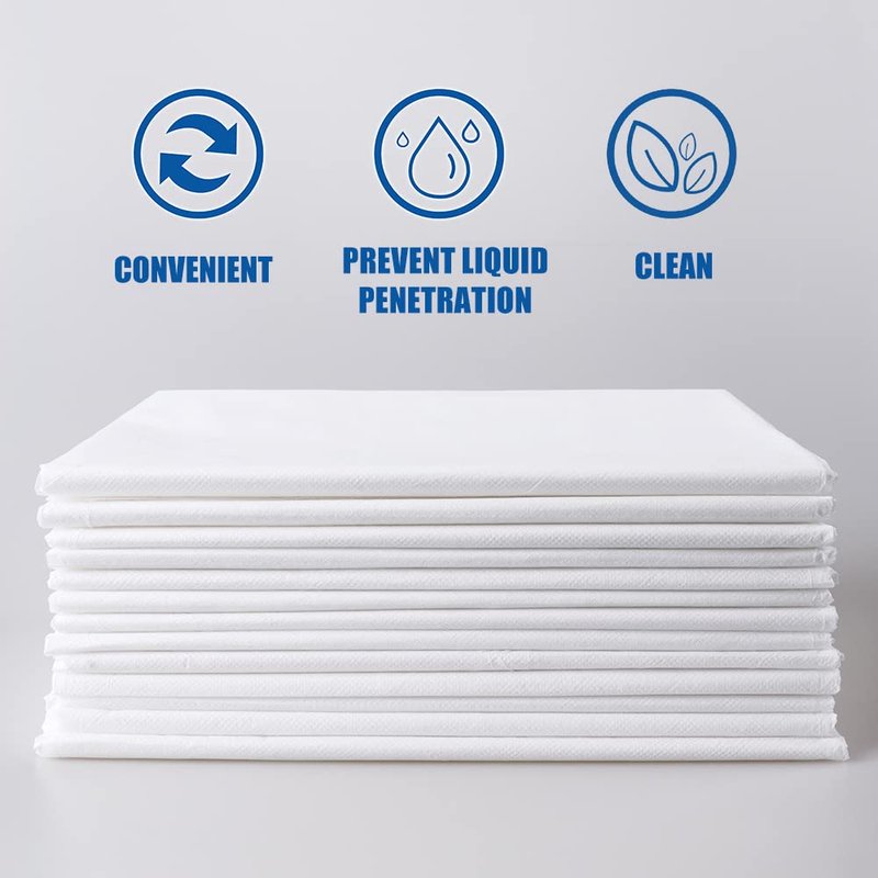 Disposable Bed Sheets for Spa & Massage Tables - Non-Woven Fabric, 31" x 78", White, 20 Pack