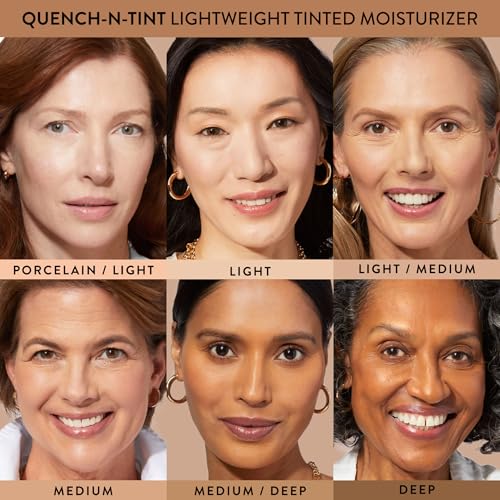 LAURA GELLER NEW YORK Quench-n-Tint Hydrating Foundation - Light - Sheer to Light Buildable Coverage - Natural Glow Finish - Lightweight Formula with Hyaluronic Acid