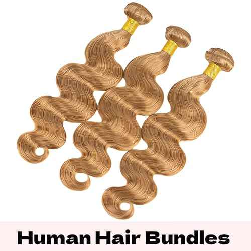 Honey Bundles Brown Human Hair Body Wave 22 24 26 Inch Body Wave Human Hair Weave 3 Bundles Silky Hair Bundles Brazilian 3 Bundles Human Hair Extensions for Women Deals 27 Color Bundles