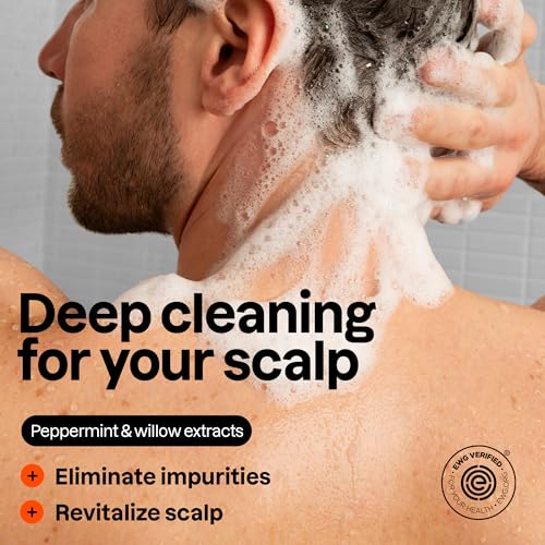 ATTITUDE Men's Shampoo and Conditioner 2-in-1, Fortifying For Fragile Hair, With Caffeine and Green Tea, 97% Natural Origin Ingredients, EWG Verified, Matcha & Bergamot, 14 Fl Oz (Pack of 3)