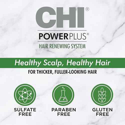 CHI PowerPlus Renewing Haircare Starter Kit, Includes Shampoo, Conditioner & Scalp Treatment, Anti-Shedding & Healthy Hair Renewal System