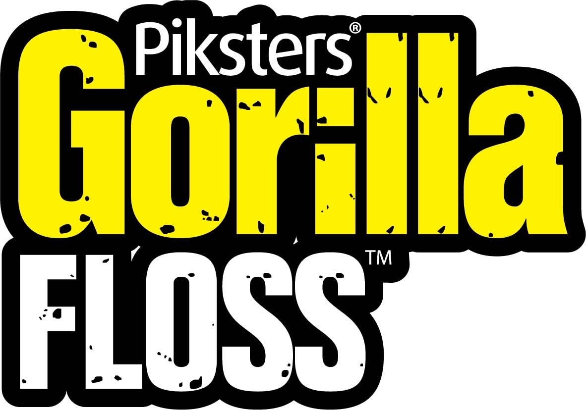 Piksters Gorilla Floss, 150 Meters (164 Yds), Extra Strong Dental Floss, Plaque Remover for Teeth, Shred Resistant, Smooth Gliding, Waxed, Deep Cleaning Teeth Flosser, Oral Care for Adults & Kids