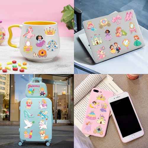 96 PCS Little Princess Pre-Cut Temporary Tattoos for Kids | Super Cute Princess Themed Birthday Party Favors, Supplies, Decorations, Castle Tattoo Stickers, School Rewards Prizes & Gifts Boys Girls