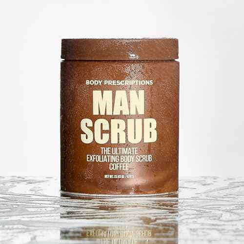 Body Prescriptions Men¡¯s Exfoliating Body Scrub ? Ultimate Skin Cleansing Wash in Jar with Twist-Top Lid, For All Skin Types, 21 Ounce (Pack of 2), Coffee