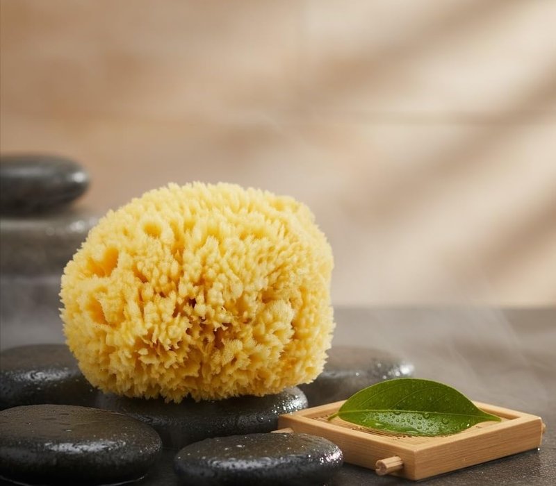 Natural Yellow Sea Wool Sponge 6 Inches. Perfect for Bath, Shower & Body Care. Super Soft & Not Skin Irritating. Baby Approved. Luxury Sponge in a Bag & Craft Box