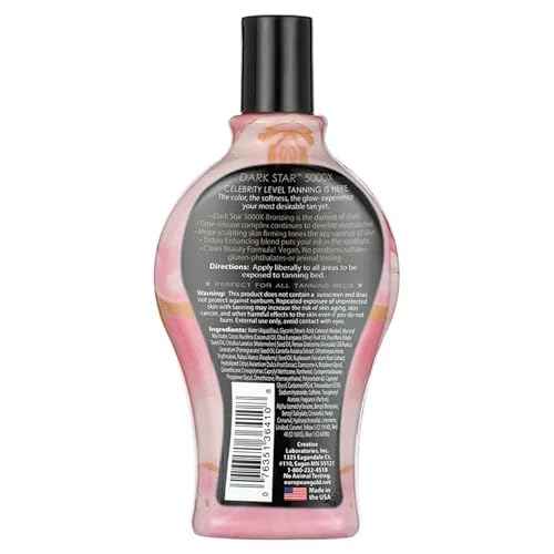 European Gold Dark Star 5000X Indoor Tanning Lotion for Tanning beds, 12 fl oz