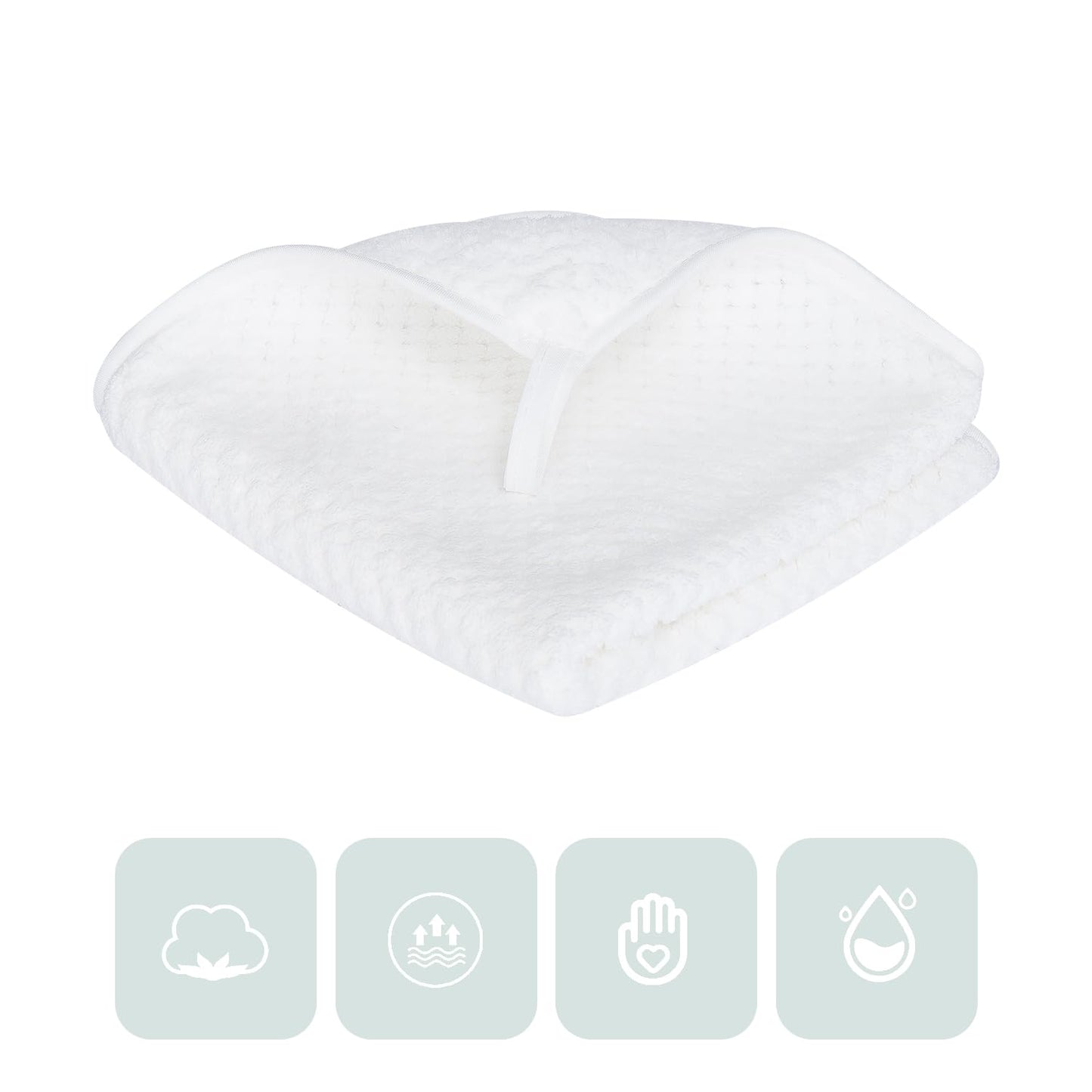 MaopaoBeauty Washcloth Set for Bathroom - Quick Drying - Ultra Soft Microfiber Absorbent Towel for Bath Fitness, Gym, Shower, Hotel, and Spa - 13x13 Inch | Set of 6, White