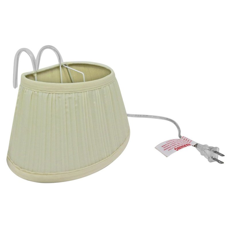 Evelots Bed Headboard Reading Lamp Book Light-Soft Fabric Shade-Easy ON/Off Pull Cord