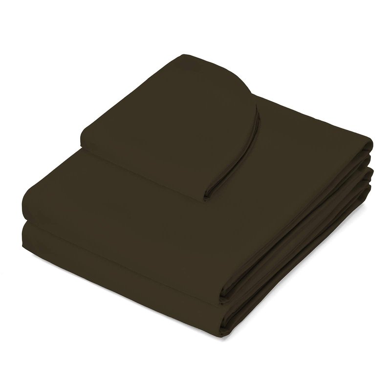 Saloniture 3-Piece Microfiber Massage Table Sheet Set - Premium Facial Bed Cover - Includes Flat and Fitted Sheets with Face Cradle Cover - Chocolate Brown