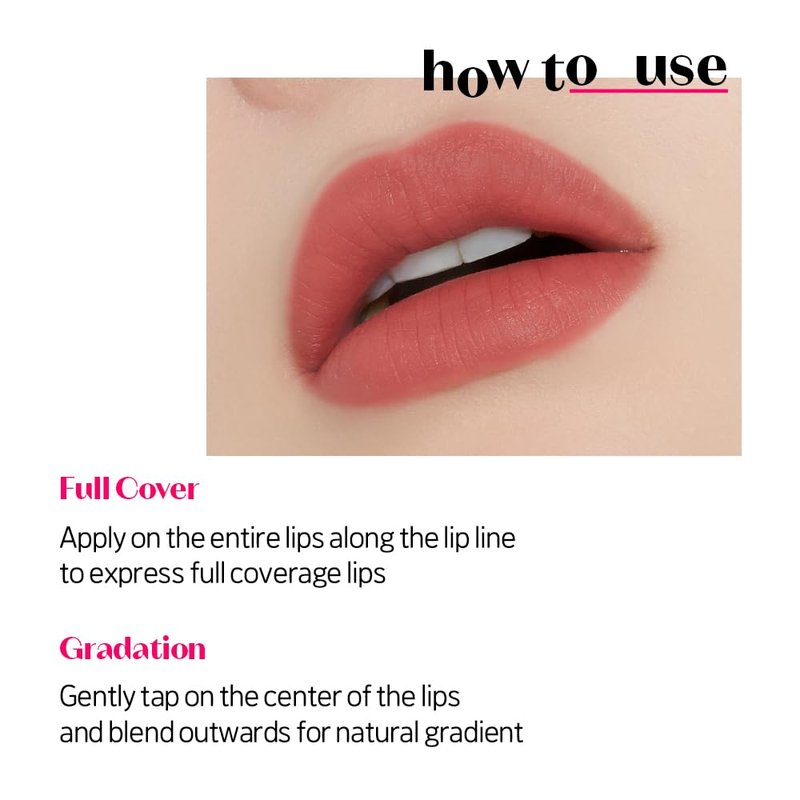 ETUDE Fixing Tint #01 Analog Rose - Long-Lasting Waterproof Liquid Lipstick | High Pigment Matte Finish, 4g