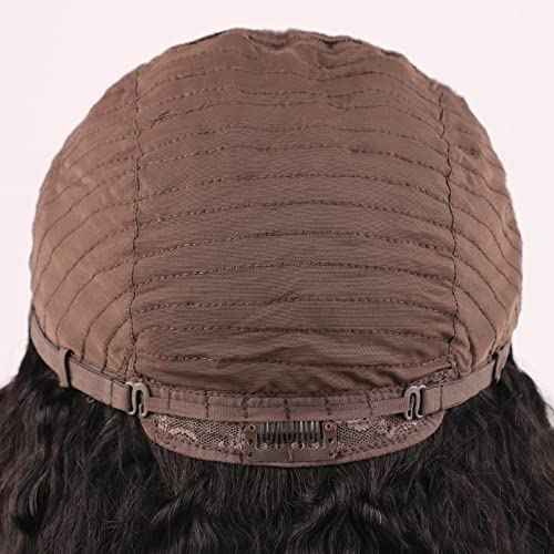 huarisi Kinky Straight Wigs U Part Human Hair Short Yaki Straight Wig for Black Women 9A Brazilian Hair Wigs 150 Density Upart Wig without Lace Easy to Install 14 inch