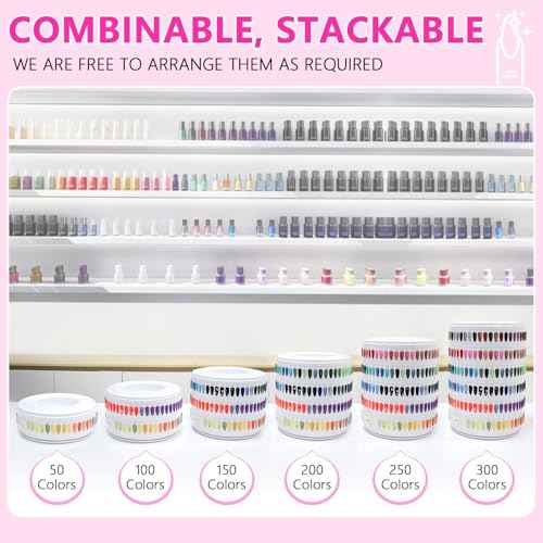Nail Polish Display Book 300 Colors, Professional Nail Color Display Show Nails Sample Book (CS300)