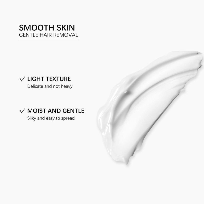 Hair Removal Cream for Women & Men, 100ml Gentle Formula with Shea Butter, Smooth Skin in Minutes, Painless Body Hair Remover for Legs, Arms, Underarms (1PC)