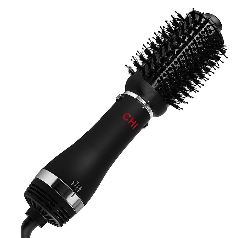 CHI Volumizer 4-in-1 Blowout Brush - Multi-Attachment Ceramic Ionic Hair Dryer, 1000W, Black
