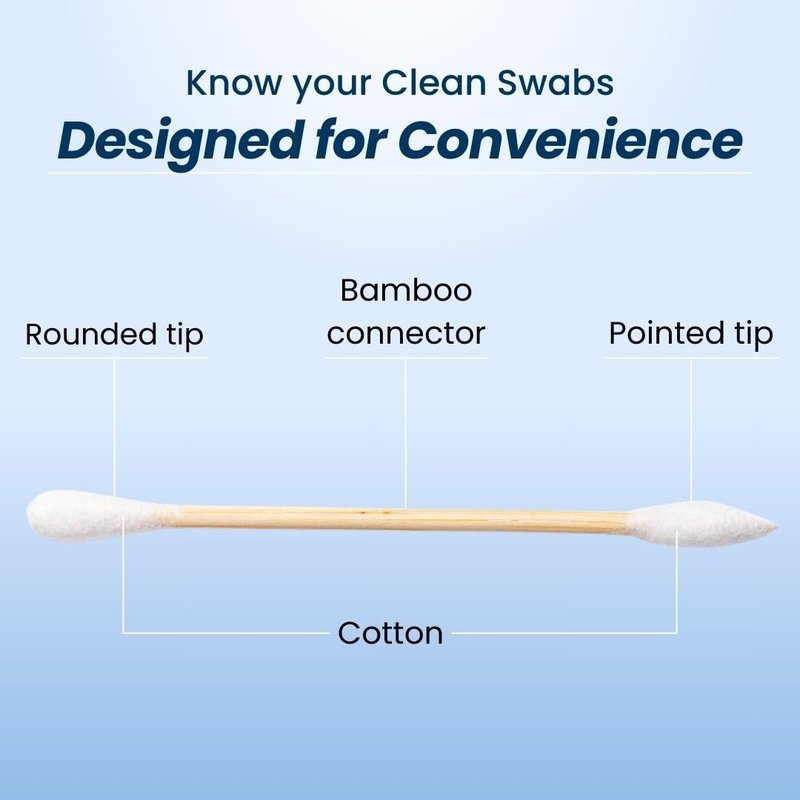 Clean Skin Club Clean Swabs - Biodegradable Organic Cotton & Bamboo | 500 Count for Makeup & Nail Polish Touch-ups