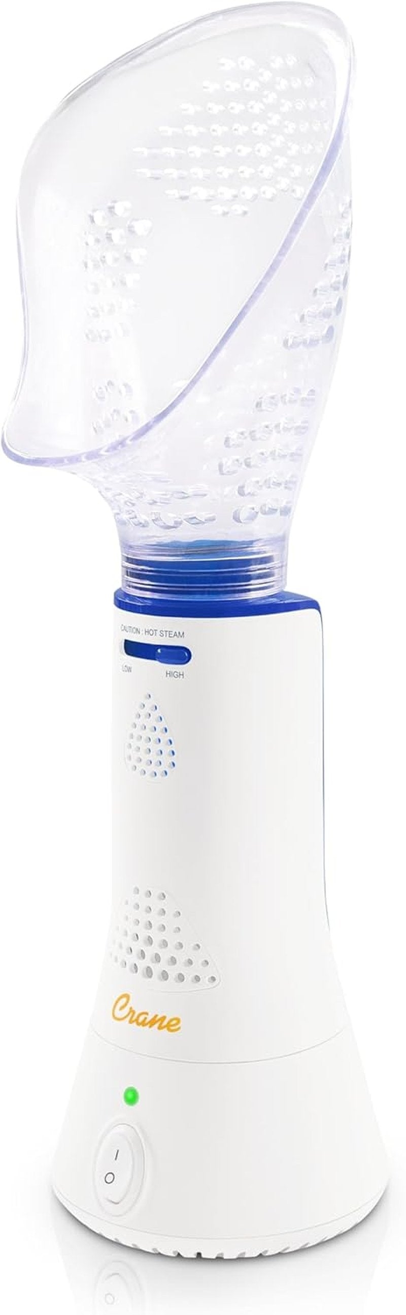 Crane Corded Personal Steam Inhaler - Sinus & Cough Relief | Vapor Pad Compatible, 30 ml, White