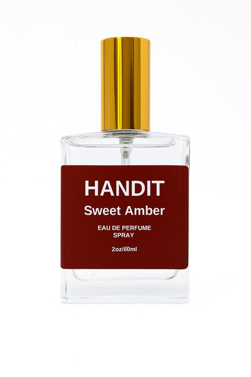 HANDIT Sweet Amber Eau de Parfum Spray 60 ml / 2 fl oz – Inspired by BR540 – Long-Lasting Unisex Fragrance with Notes of Jasmine, Saffron & Amberwood