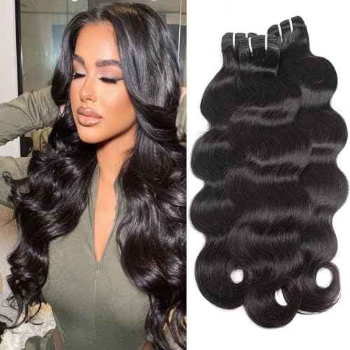 12A Human Hair Bundles 16 18 20 22Inch Body Wave Bundles Human Hair 100% Unprocessed Brazilian Virgin Quick Weave Natural Black