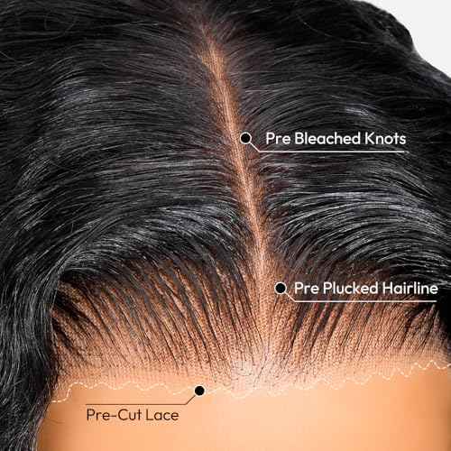 SUPERNOVA Curly Human Hair Wig Wear and Go Glueless Wigs Human Hair 13x6 HD Lace Front Wigs 16 Inch Pre Plucked Pre Cut Deep Curly 180% Density For Black Women