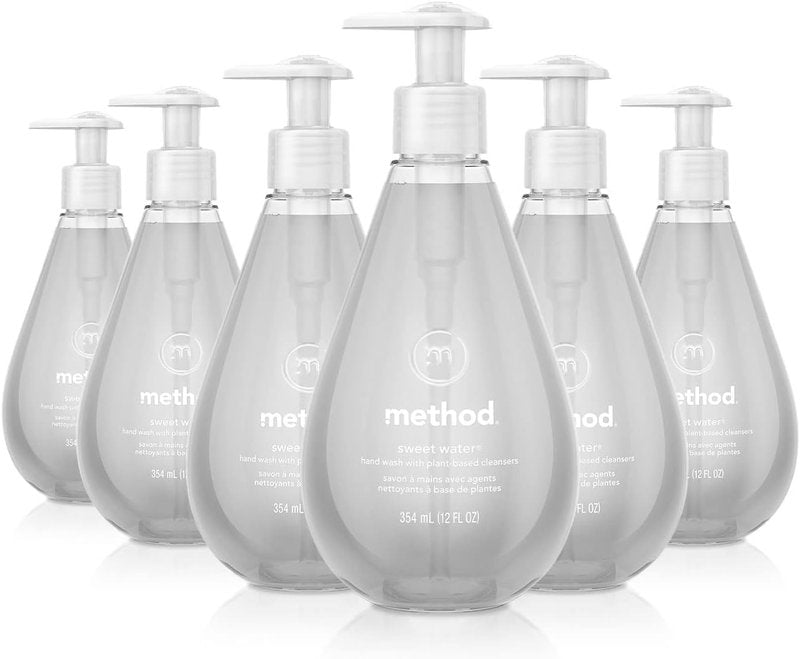 Method Gel Hand Soap - Sweet Water Scent | 12 Fl Oz (Pack of 6) - Gentle & Hydrating Formula