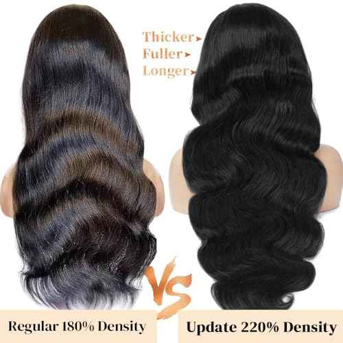Body Wave Lace Front Wigs Human Hair Pre Plucked 22 Inch 13x6 HD Transparent Body Wave Glueless Wig 260 Density Human Hair With Baby Hair