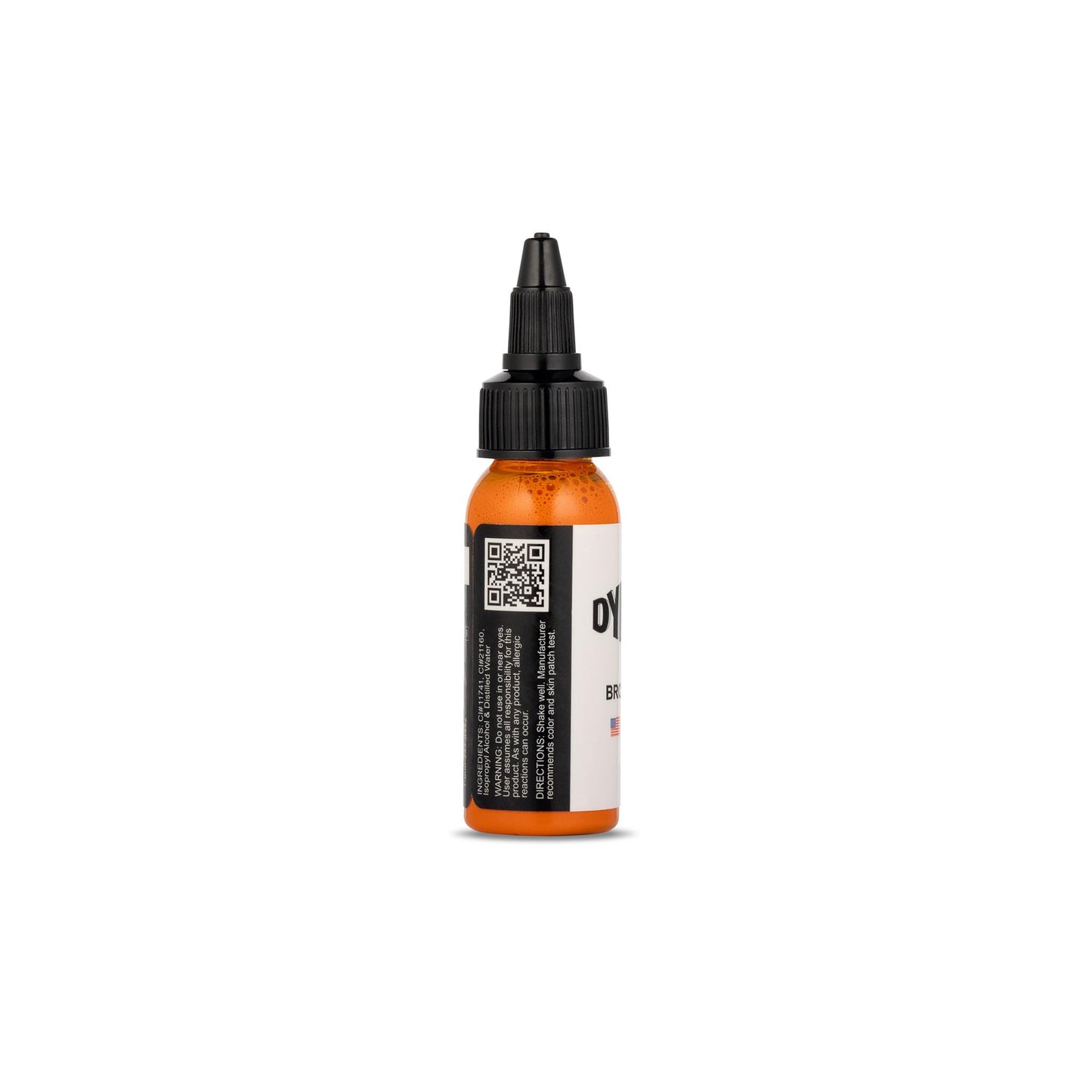 Dynamic Color Co. - Bright Orange Color Tattoo Ink, Long Lasting Vivid Color, Sterilized, Made in USA, Since 1990 (1 oz Bottle)