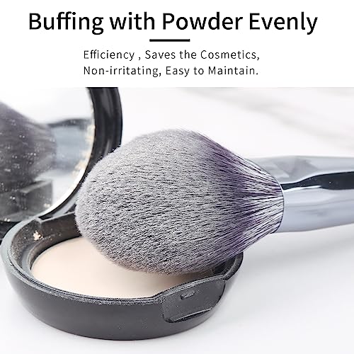 Natural Purple Badger Hair Makeup Brushes Set Professional, Walnut Makeup Brush Set with Case, Cosmetic Brushes Makeup Set, Natural Makeup Brushes, Natural Bristle Makeup Brushes - ShuiMo