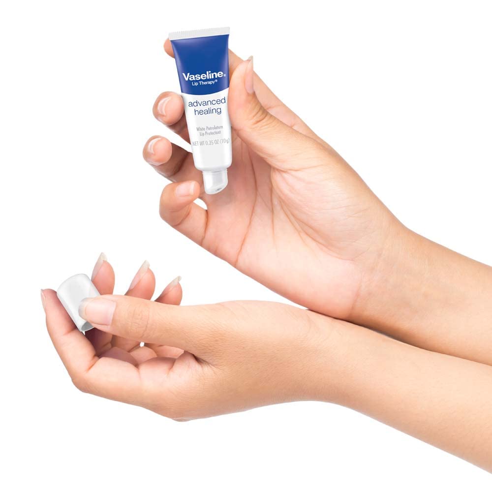 Vaseline Lip Therapy Lip Balm Tube, Advanced Healing Lip Moisturizer, 0.35 oz