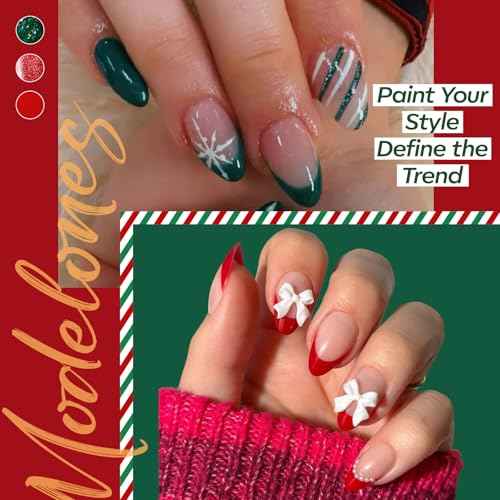 modelones Gel Nail Kit, Upgrade 15Sizes Pre-shaped Gel Nail Tips Short Almond Shape, 9-in-One Glue Prep Dehydrator & Portable Led Lamp, 510Pcs Press On Extension Kit Gift for Women
