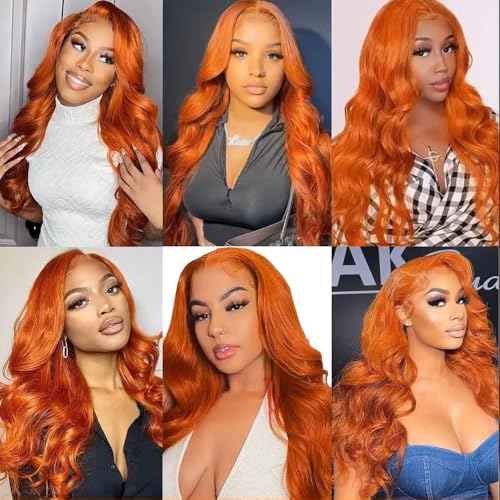 Color 350 Bundles Human Hair Ginger Orange Body Wave Bundles 20 22 24 Inch Unprocessed Brazilian Virgin Remy Hair Extensions Ginger Bundle For Women