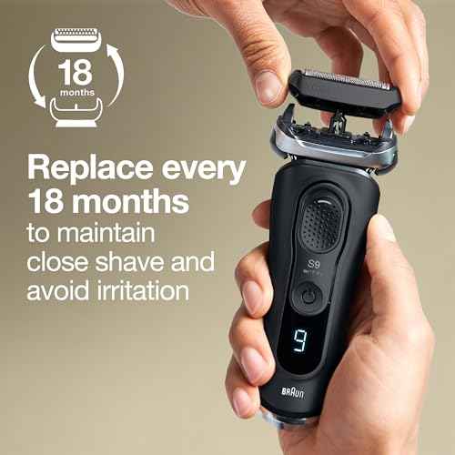 Braun Electric Shaver Head Replacement Part 92B Black, Compatible with Series 9 Electric Razors for Men