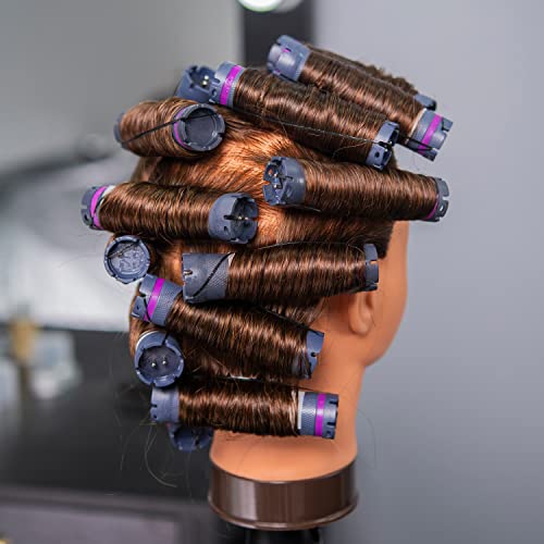 Traininghead 20-22" Female 100% Human Hair Mannequin Head Hair Styling Training Head Cosmetology Manikin Head Doll Head for Hairdresser with Free Clamp (brown)£¨14-16'' £©