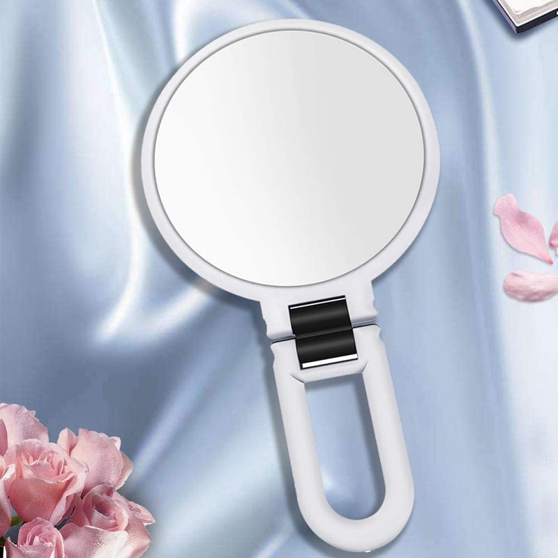 15x Magnifying Handheld Makeup Mirror - Travel Folding Double-Sided Design | Compact & Lightweight