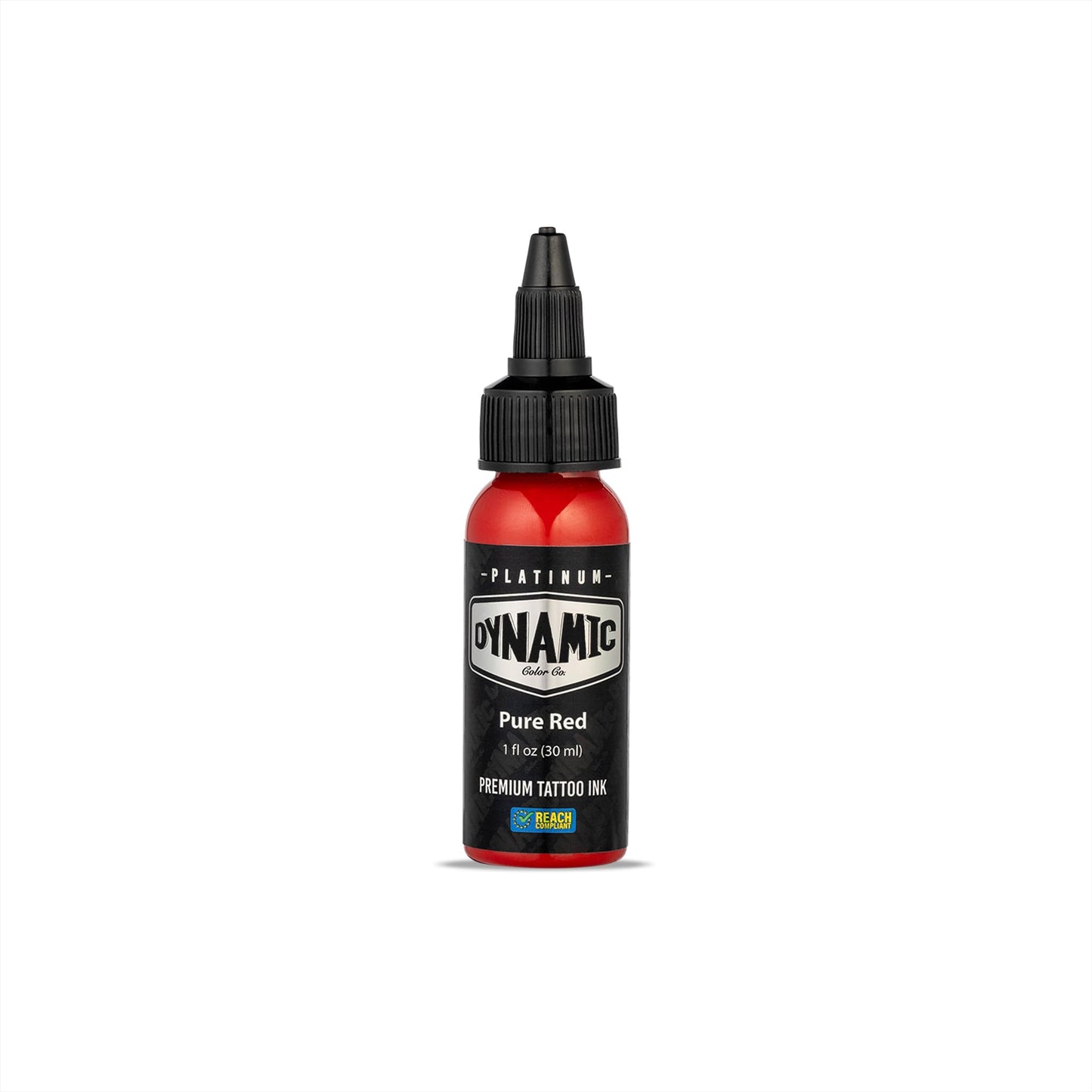 Dynamic Color Co - Platinum Collection Pure Red Tattoo Ink, Reach Compliant Premium Tattoo Ink, Safe for European Regulations, Made in Spain, (1 oz Bottle)