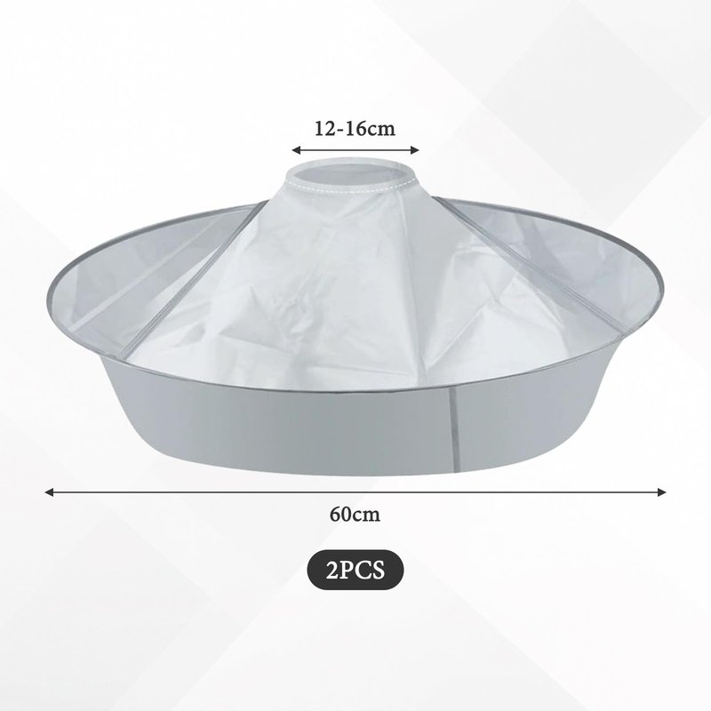 2PCS Hair Catcher for Haircuts, Foldable Hair Cutting Cape Umbrella, Waterproof Haircut Cape for Adults, Hair Trimming Catcher for Salon or Home Hair Cutting (Light Grey)