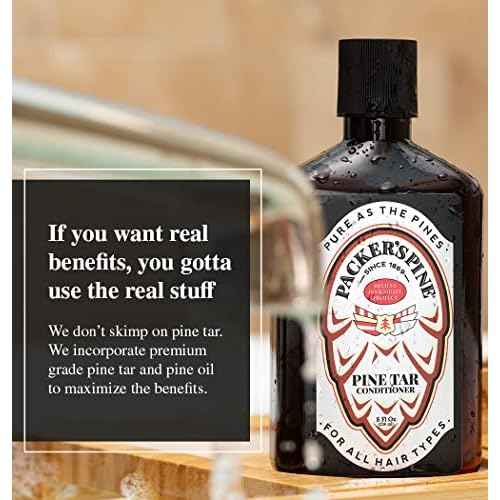 Packer's Pine Tar Conditioner - Natural Men's Psoriasis Aid with Pine Oils, Perfect Companion for Pine Tar Shampoo, 8 fl oz