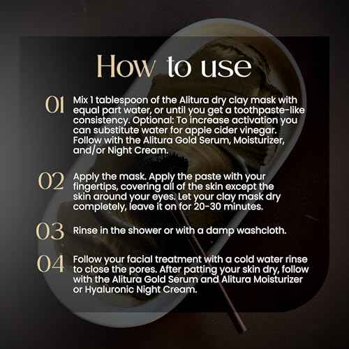 Alitura Clay Face Mask ? Exfoliating, Hydrating & Anti-Aging Facial Mask with Vitamin C & Pearl Powder ? Pore Cleansing Face Mask for Acne, Blackheads & Glowing Skin ? 7.1 oz