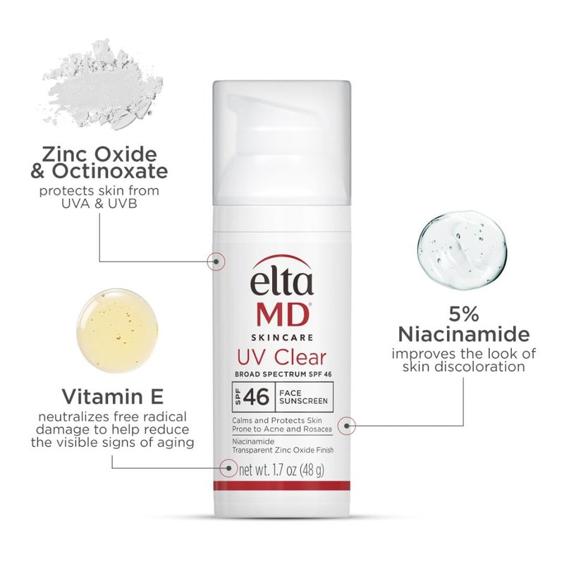 EltaMD UV Clear, UV Clear Tinted Duo Kit, Face Sunscreen SPF, Tinted and Untinted Broad Spectrum Protection for Sensitive Skin