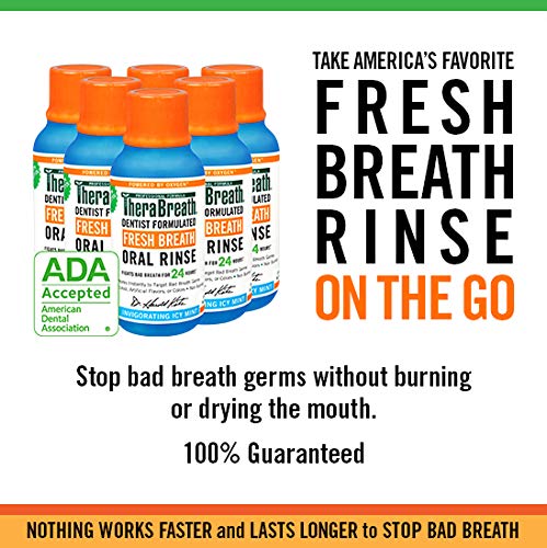 TheraBreath Fresh Breath Oral Rinse - Dentist Formulated Mild Mint | 3 Fl Oz (Pack of 72)