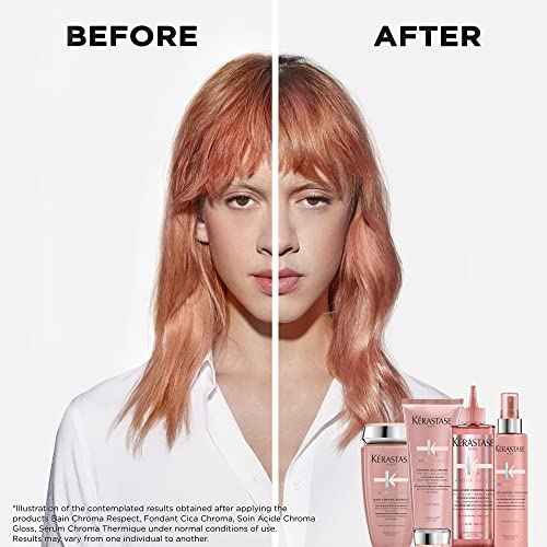 K?RASTASE Chroma Absolute Chroma Hair Gloss, High Shine Treatment for Damaged Color-Treated Hair, Strengthens and Adds Shine, Lightweight formula with Lactic Acid, Soin Acide, 7.1 Fl Oz