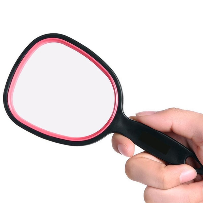 mpowtech Small Handheld Mirror with Handle for Women and Girls - Lightweight Hand Mirrors for Gift - Personal Handle Mirror for Makeup,Travel,Bathroom(6.11" x 2.95'')